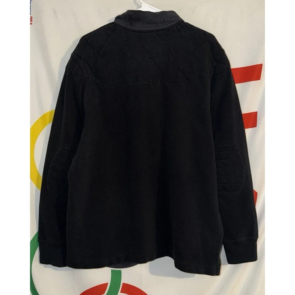 Vintage Polo Ralph Lauren Rugby Shirt XL Snow Challenge Cut Black Long Sleeve